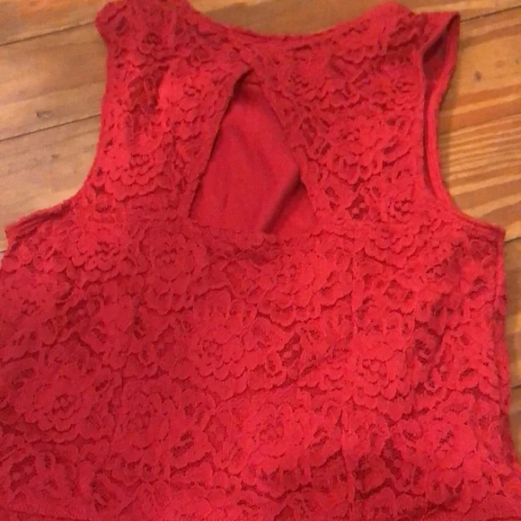 Red Lace Abercrombie Kids Dress - Picture 3 of 3